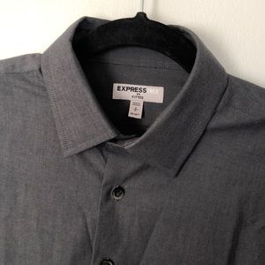 Men’s Dress Shirt - Small- Dark Grey